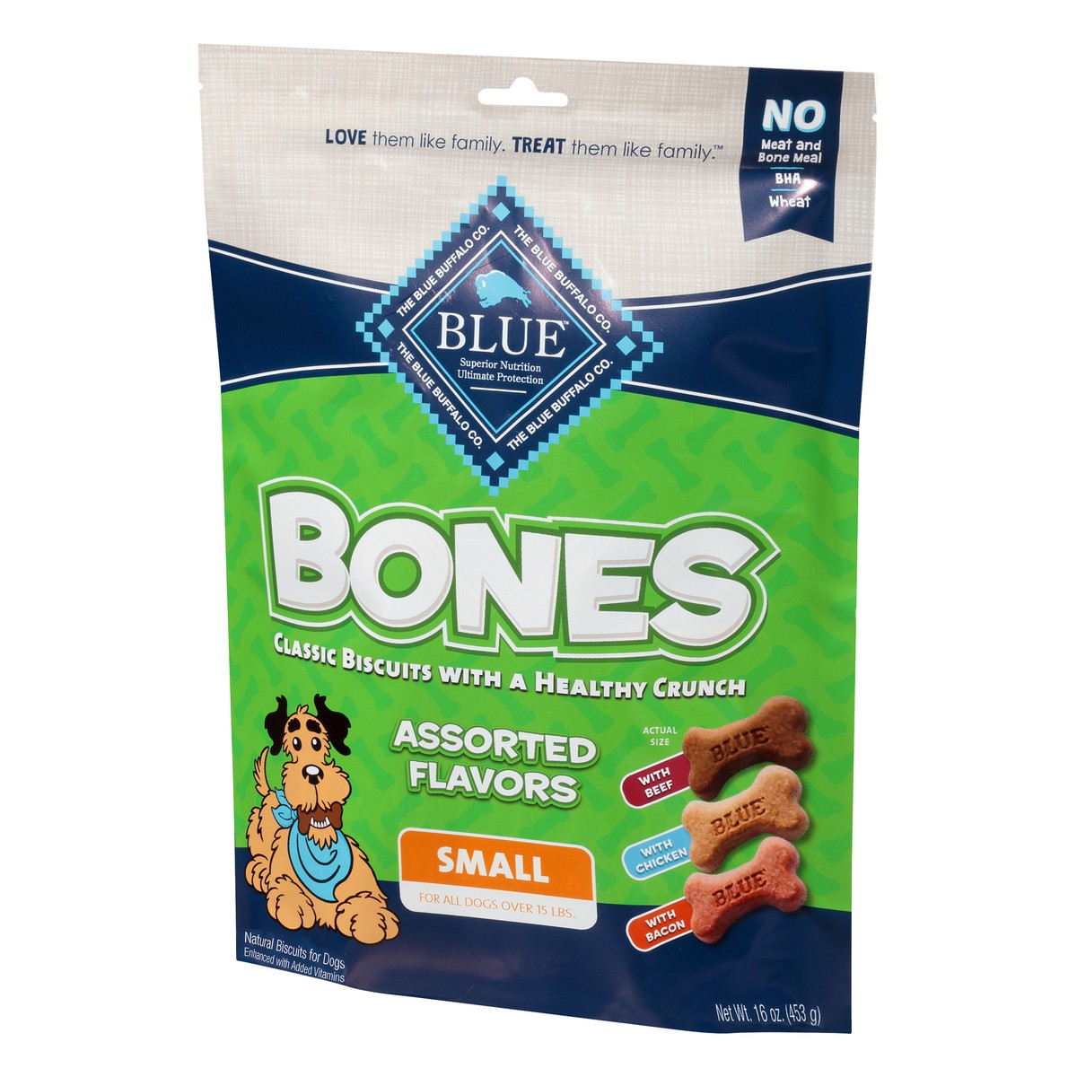 slide 2 of 9, Blue Buffalo Blue Bones Small Assorted Flavor Biscuits for Dogs 16 oz, 16 oz