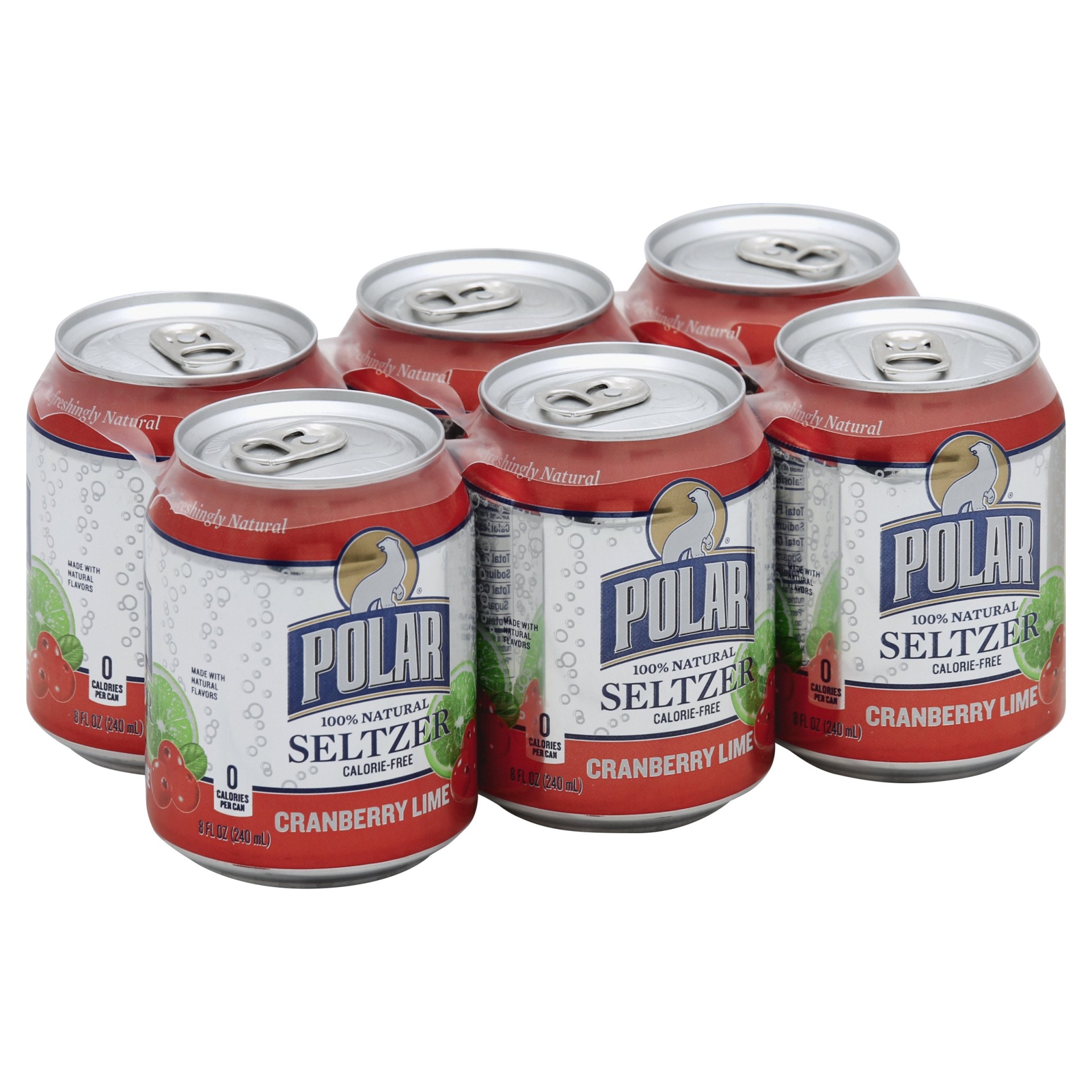 slide 1 of 2, Polar Seltzer - Cranberry Lime, 6 ct; 8 fl oz