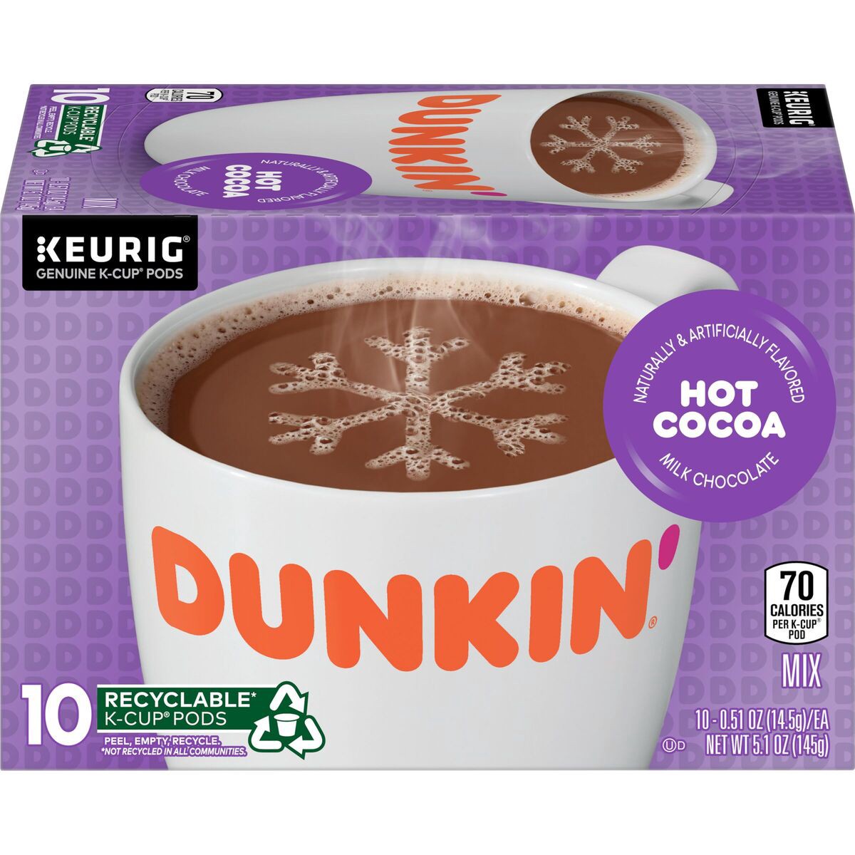 slide 1 of 21, Dunkin' Hot Cocoa, 10 ct