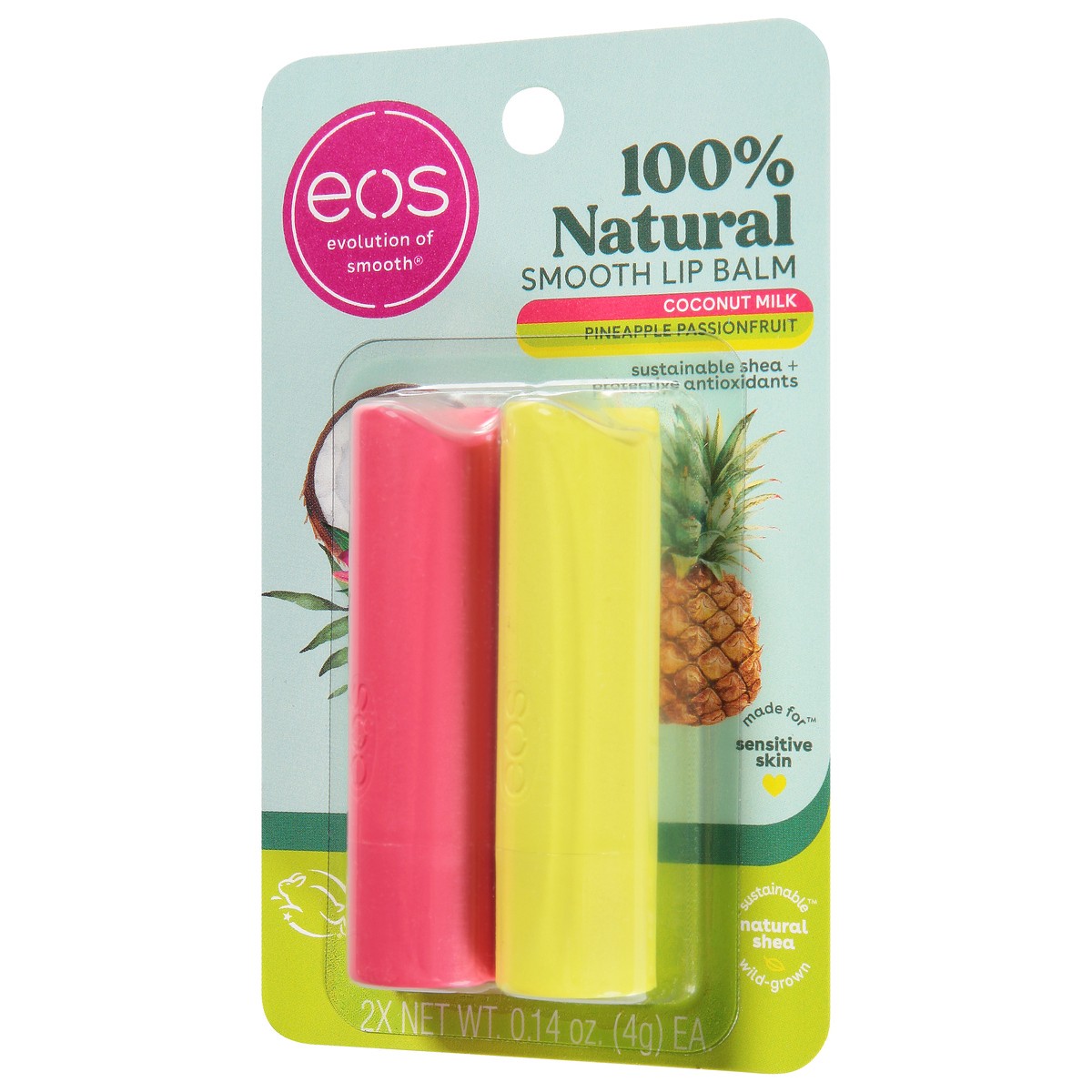 slide 2 of 12, eos Smooth Coconut Milk/Pineapple Passionfruit Lip Balm 2 ea, 2 ct