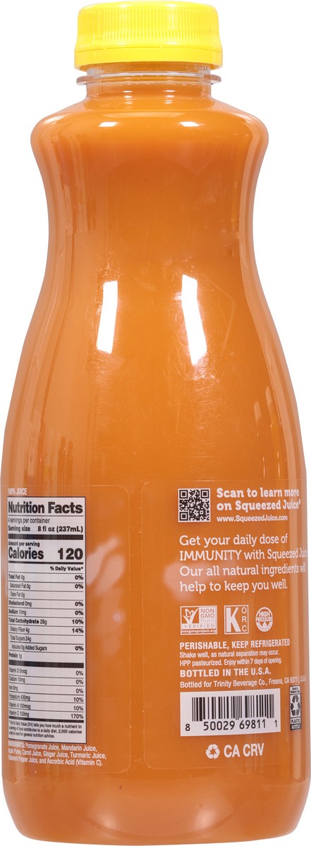 slide 6 of 14, Squeezed Juice + Wellness Immunity Mandarin + Ginger + Carrot Juice 32 fl oz, 32 fl oz