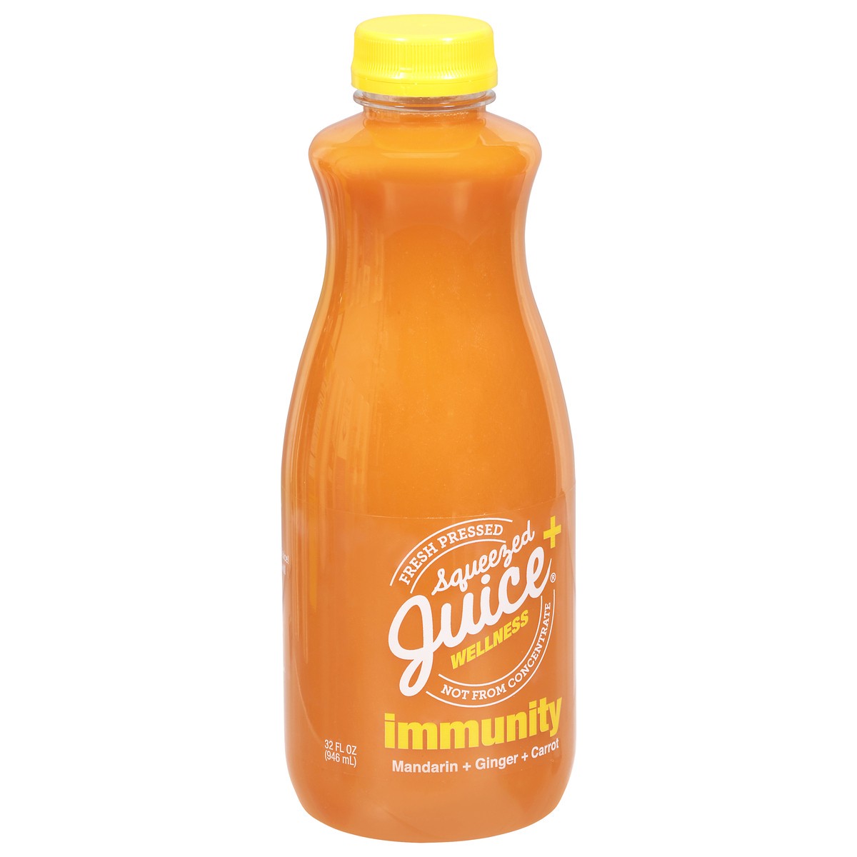 slide 9 of 14, Squeezed Juice + Wellness Immunity Mandarin + Ginger + Carrot Juice 32 fl oz, 32 fl oz