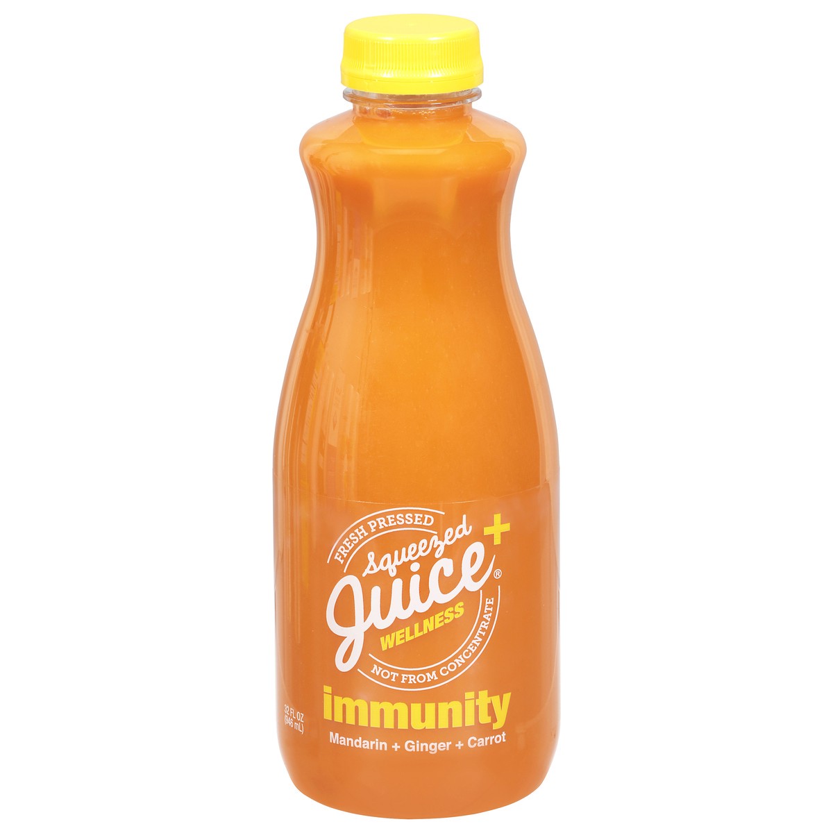 slide 3 of 14, Squeezed Juice + Wellness Immunity Mandarin + Ginger + Carrot Juice 32 fl oz, 32 fl oz
