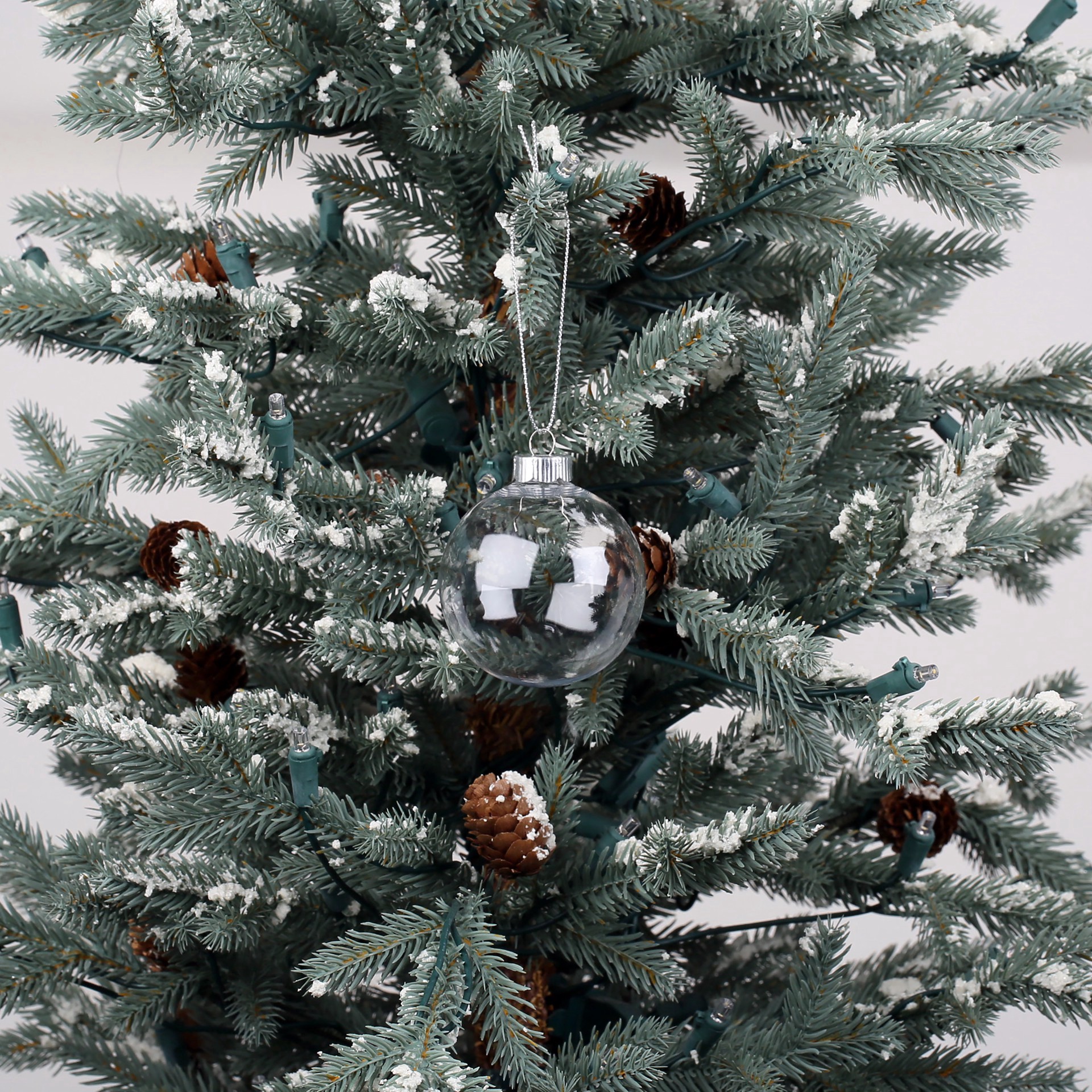 slide 2 of 2, 2.75" Clear Diy Plastic Ball Ornament By Make Market, 2.64 in x 2.64 in x 2.95 in