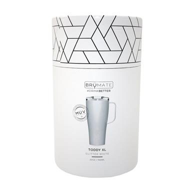 Toddy XL 32OZ Insulated Coffee Mug Glitter White