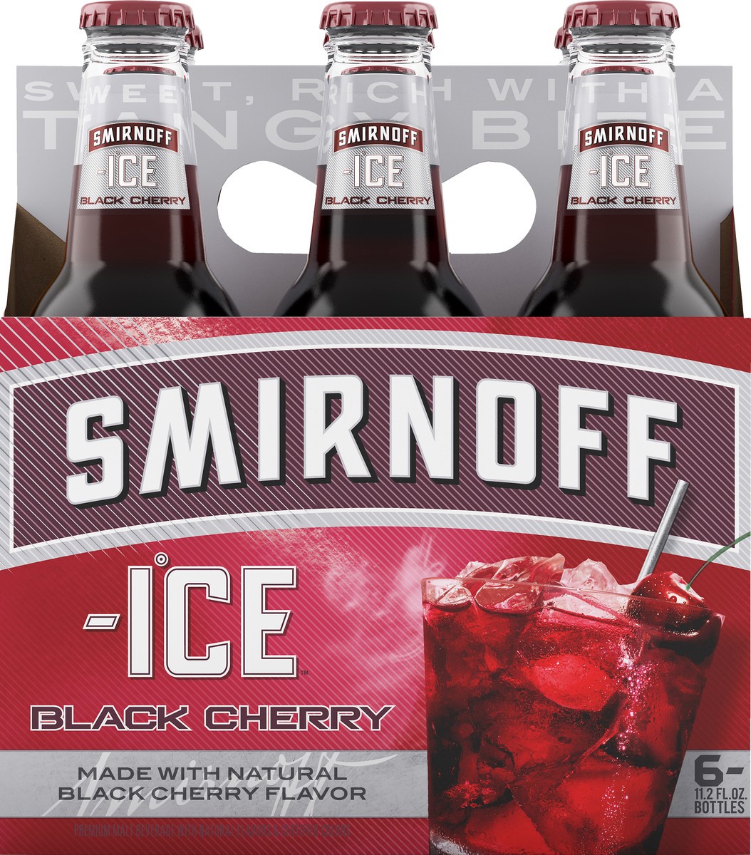 slide 1 of 5, Smirnoff Ice Black Cherry Malt Beverage 6 ea, 6 ct