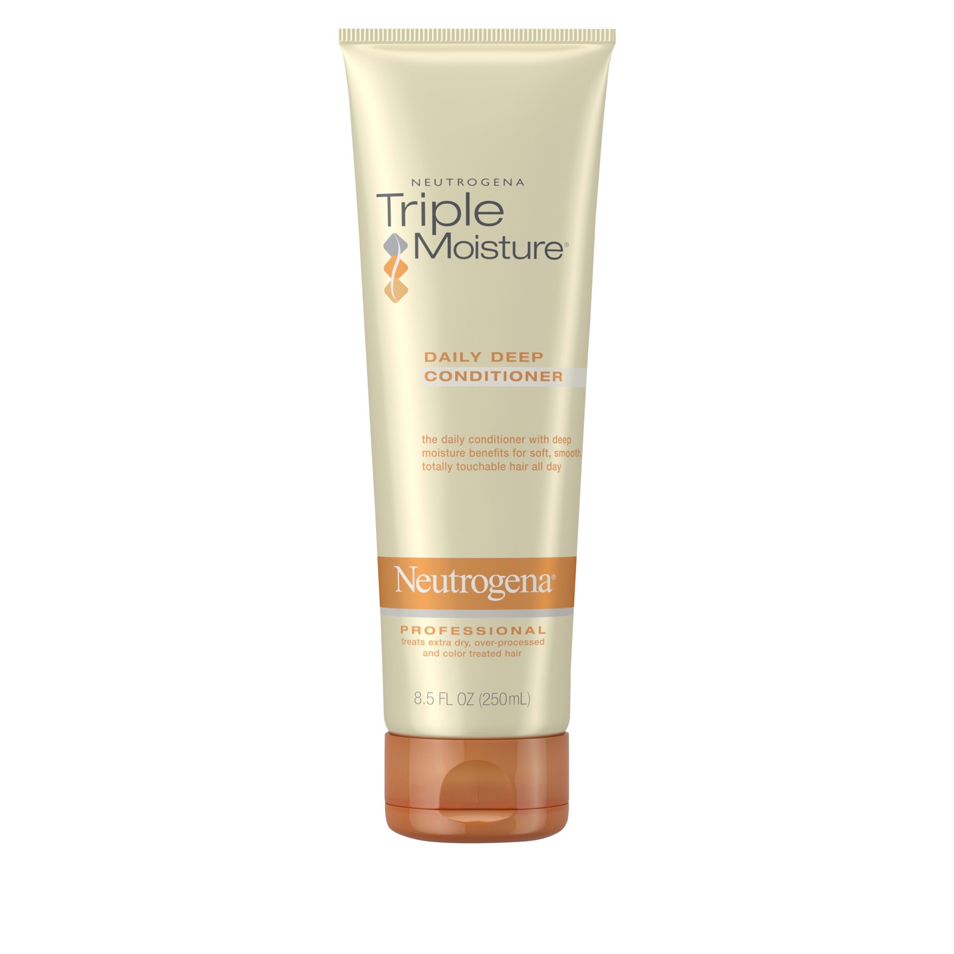 slide 4 of 5, Neutrogena Triple Moisture Daily Deep Conditioner for Extra Dry Hair, Damaged & Over-Processed Hair, Intensive Hydrating Conditioner with Olive, Meadowfoam & Sweet Almond, 8.5 fl. oz, 8.50 fl oz