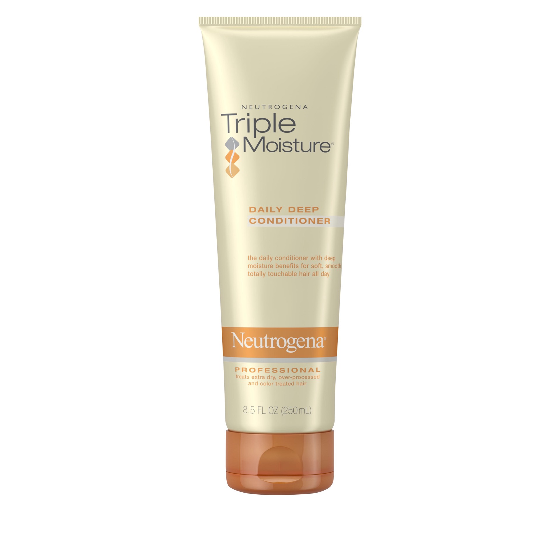 slide 1 of 5, Neutrogena Triple Moisture Daily Deep Conditioner for Extra Dry Hair, Damaged & Over-Processed Hair, Intensive Hydrating Conditioner with Olive, Meadowfoam & Sweet Almond, 8.5 fl. oz, 8.50 fl oz