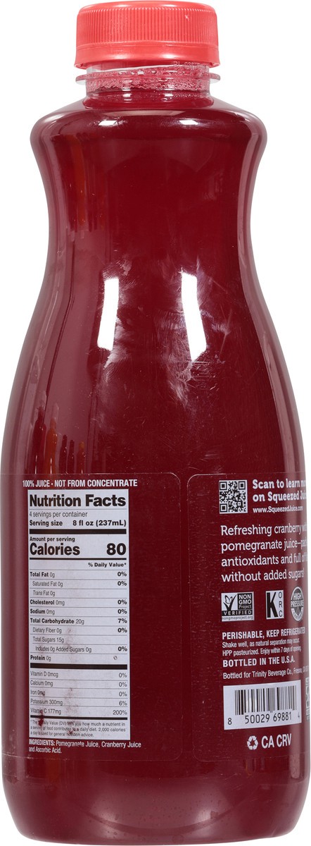 slide 13 of 14, Squeezed Juice No Added Sugar Cranberry 100% Juice 32 fl oz, 32 fl oz