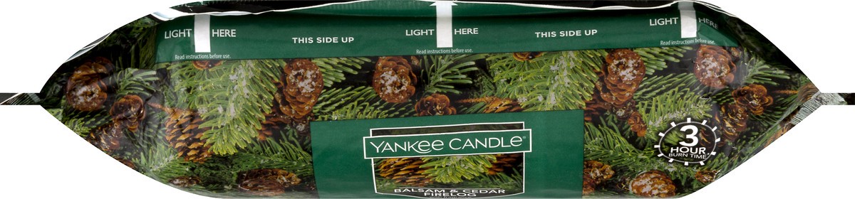 slide 9 of 9, Yankee Candle with Fragrance 3 Hour Balsam & Cedar Firelog 4.5 lb, 4.5 lb