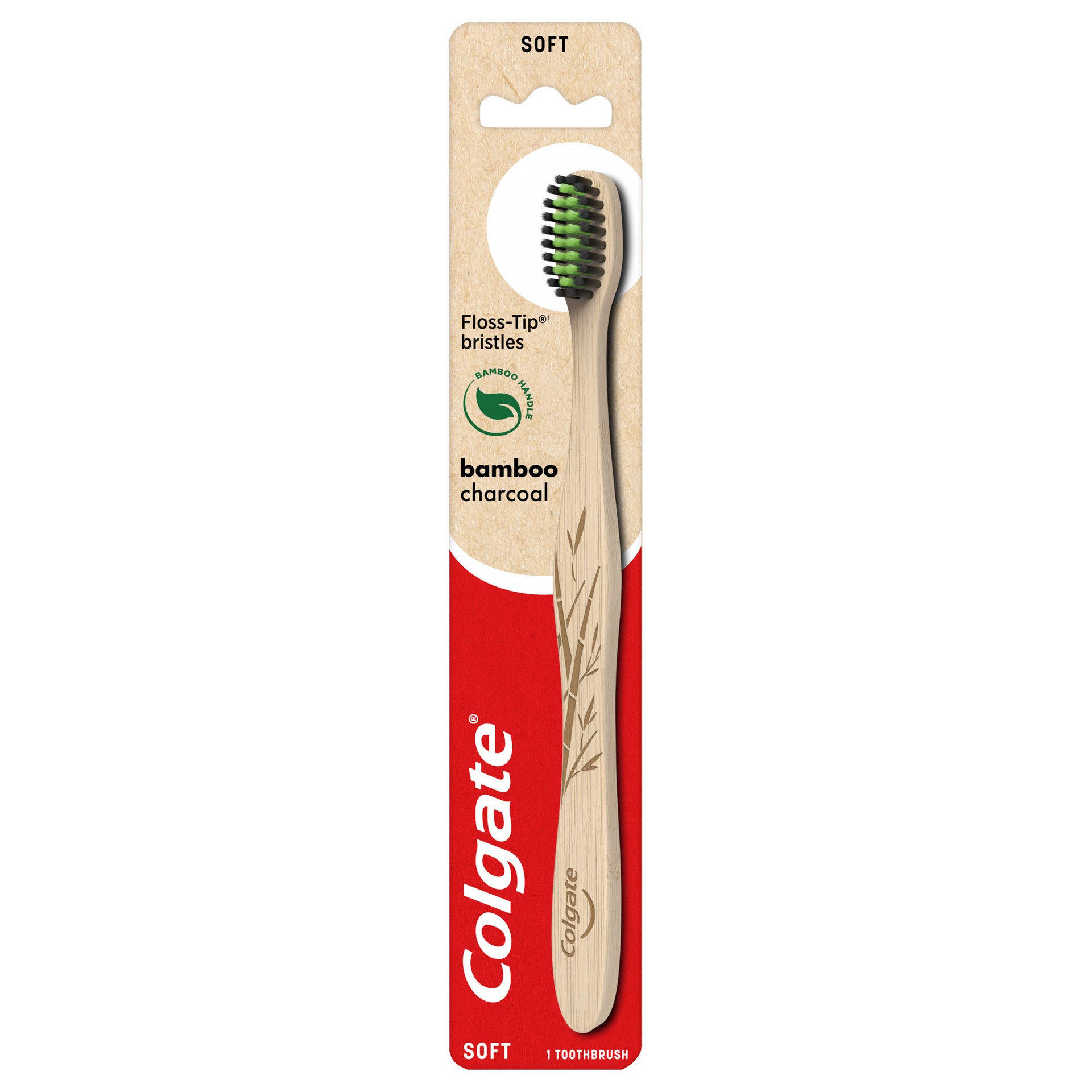 slide 1 of 3, Colgate Charcoal Toothbrush Bamboo, 1 ct