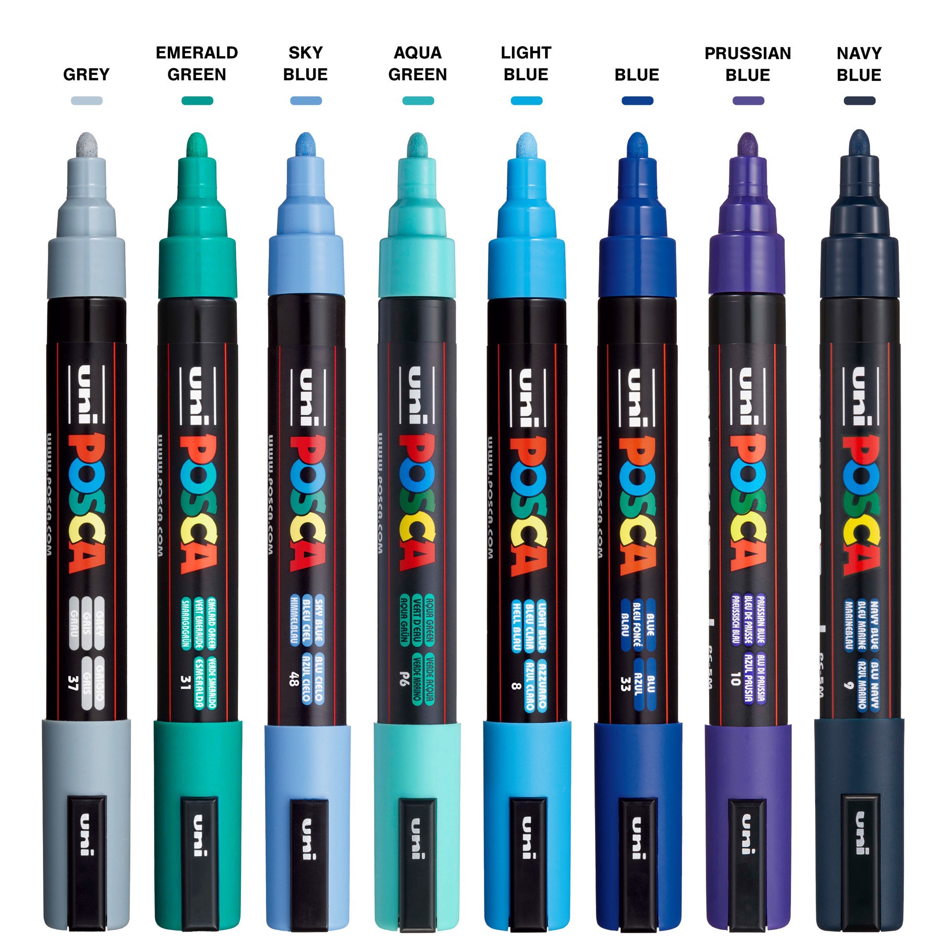 slide 3 of 4, Posca Cool Colors Pc-5m Paint Marker Set, 1 ct