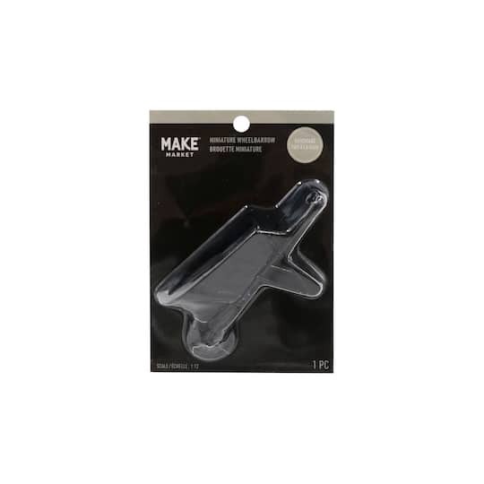 slide 1 of 3, Miniature Black Wheelbarrow By Make Market, 4.34 in x 1.5 in x 1.95 in