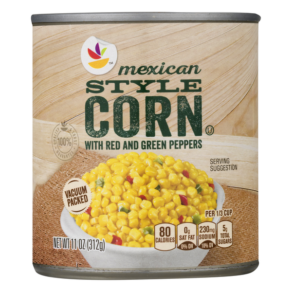 slide 1 of 1, GIANT Mexican Style Corn with Red & Green Peppers, 11 oz