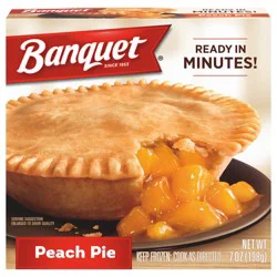 Banquet Peach Pie, Frozen Dessert, 7 oz.