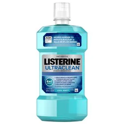 Listerine Ultraclean Intense Antiseptic Mouthwash + Whitening Protection*, Intense Mint, 500 mL