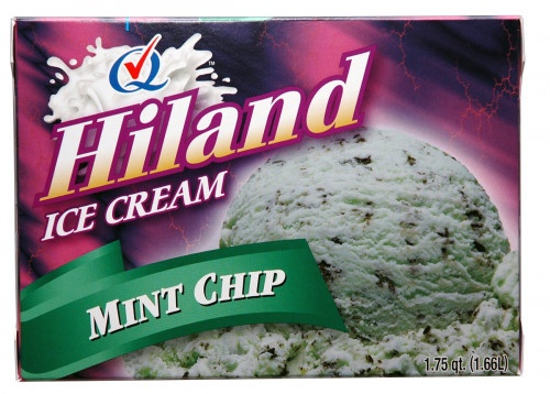 slide 1 of 1, Hiland Dairy Mint Chip Ice Cream, 56 oz