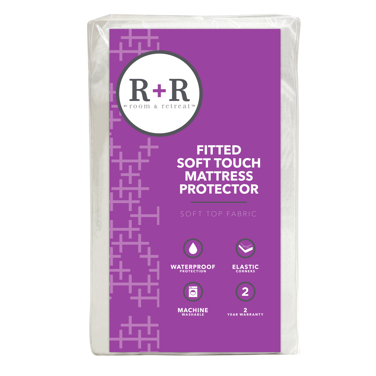 slide 1 of 13, R+R Room + Retreat Soft Touch Waterproof Fitted Mattress Protector, Queen, 1 ct
