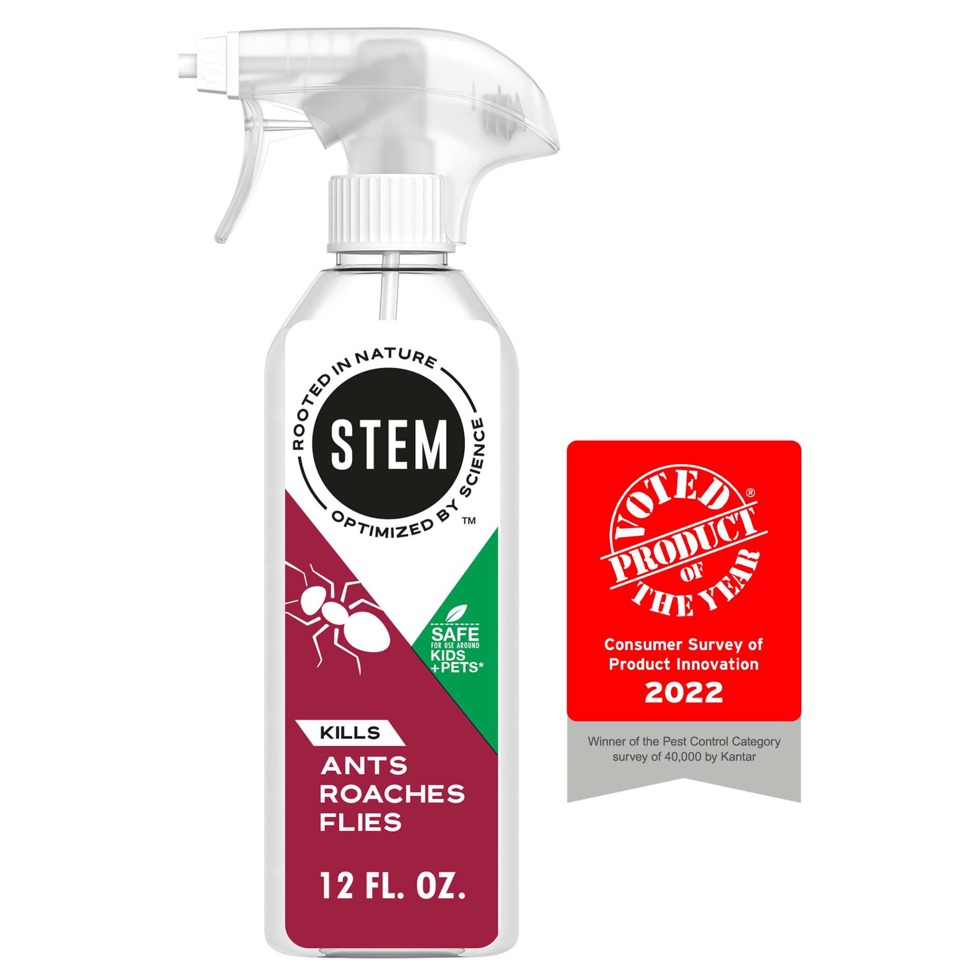 slide 4 of 5, Raid STEM Kills Ants, Roaches & Flies, Plant-based Active Ingredient Insecticide, 12 fl oz, 12 oz