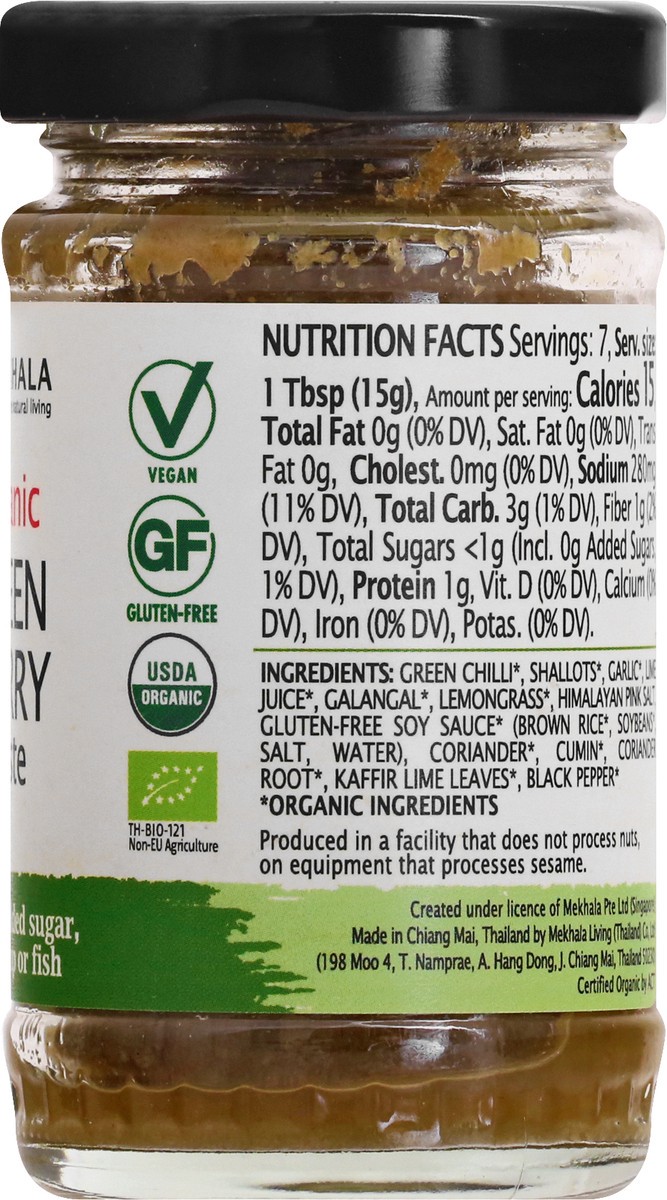 slide 9 of 11, Mekhala Organic Thai Green Curry Paste 3.53 oz, 3.53 oz
