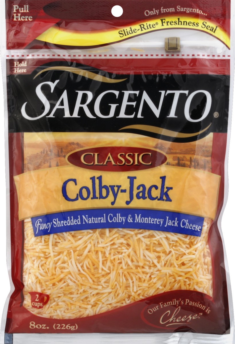 slide 3 of 6, Sargento Off The Block, Fine Cut Shredded Colby Jack Cheese, 8 oz