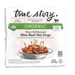True Story Organic Grass Fed Mini Beef Hot Dogs - 10 oz / 12 ct