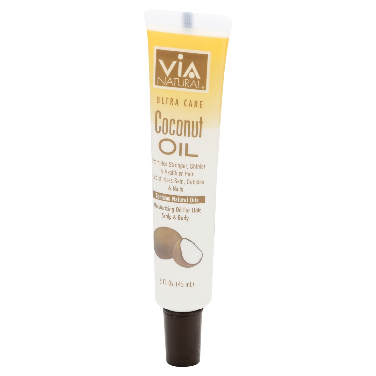 slide 3 of 9, VIA Natural Oil Coconut Hair Care, 1.5 oz
