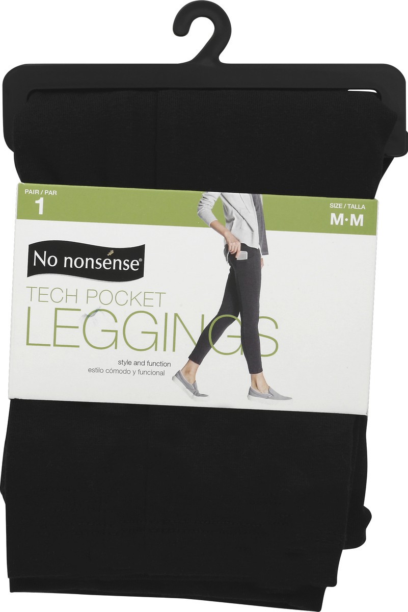 slide 4 of 6, No Nonsense Leggings, Tech Pocket, Black, 1 ct