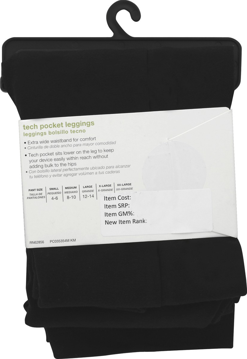 slide 2 of 6, No Nonsense Leggings, Tech Pocket, Black, 1 ct