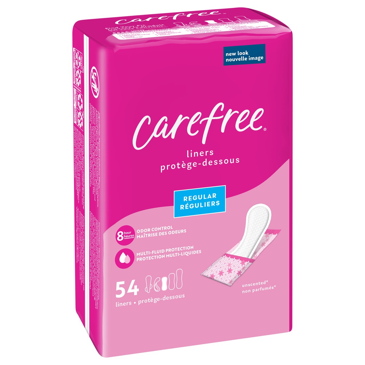 slide 6 of 13, Carefree Regular Wrapped Panty Liners Unscented, 54 ct