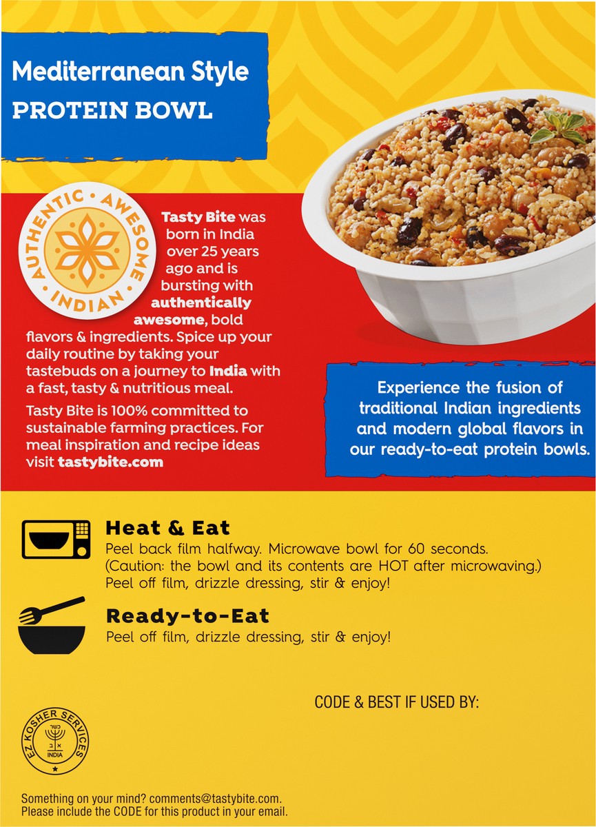 slide 6 of 7, Tasty Bite Mild Mediterranean Style Protein Bowl 8.8 oz, 8.8 oz