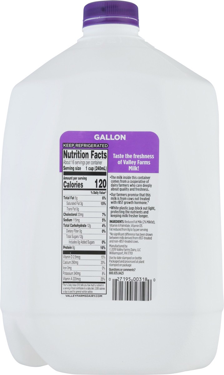 slide 3 of 9, Valley Farms 2% Milkfat Reduced Fat Milk - 1 gal, 1 gal