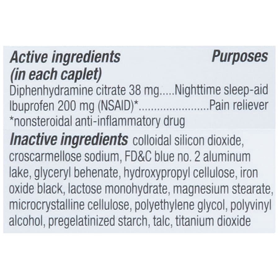 slide 5 of 5, Walgreens Ibuprofen PM, Ibuprofen and Diphenhydramine Citrate Tablets, 200 mg/38 mg, 80 ct