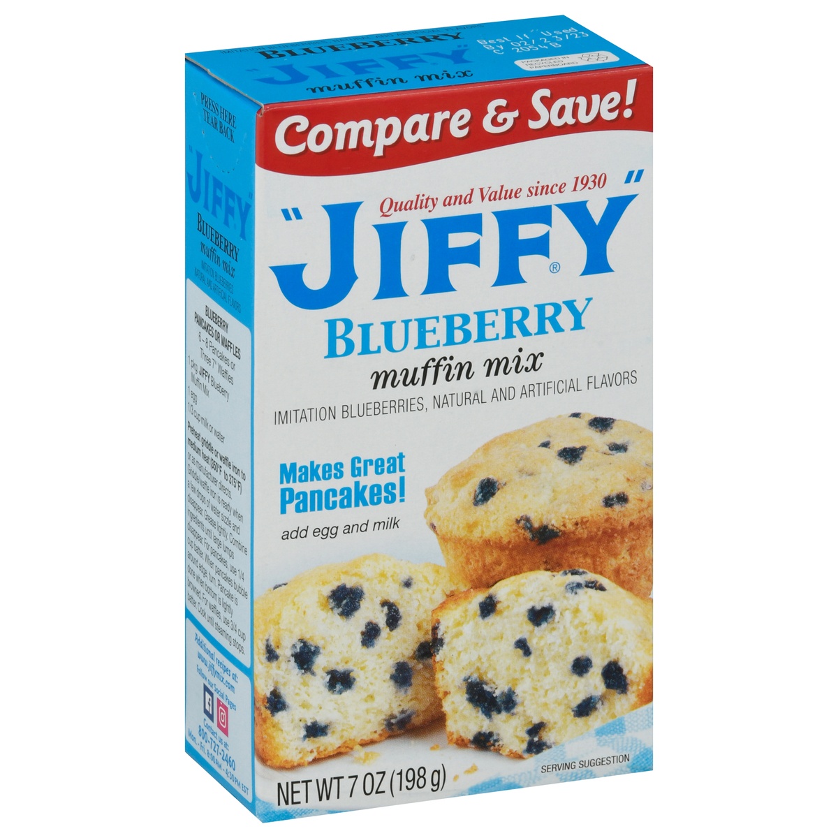 slide 2 of 11, Jiffy Blueberry Muffin Mix, 7 oz