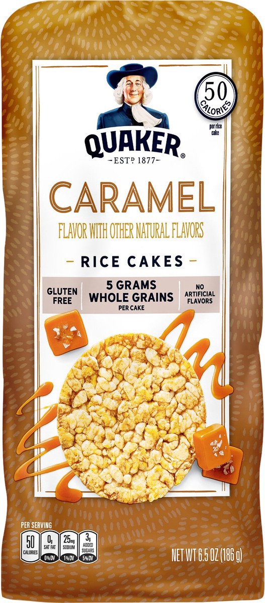 slide 3 of 3, Quaker Caramel Corn Gluten Free Rice Cakes, 6.5 oz