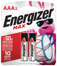 Ener-Gizer MAX AAA Batteries (2 Pack), Triple A Alkaline Batteries