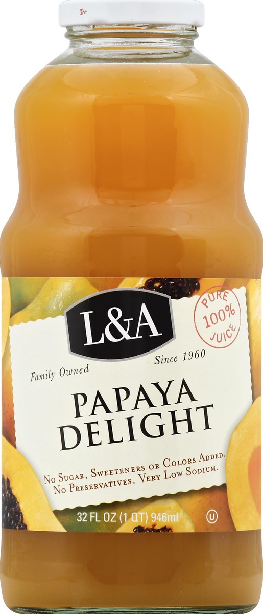 slide 4 of 4, L&A L & A Papaya Delight - 32 Fl. Oz., 32 oz