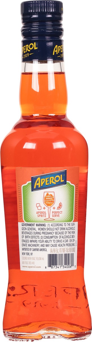 slide 6 of 9, Aperol Italian Liqueur, 375ml, 0.38 liter