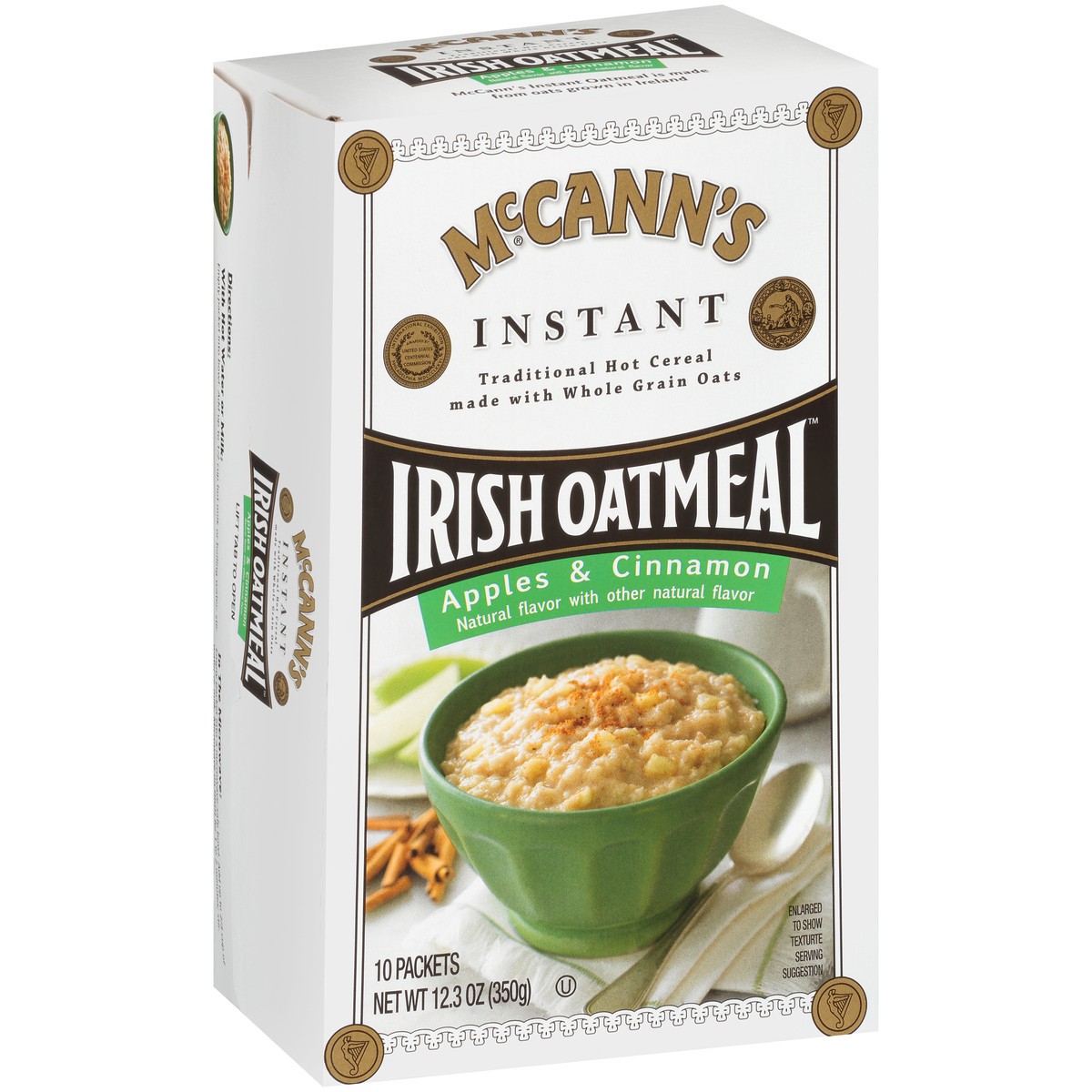 slide 8 of 9, McCann's Instant Irish Apples & Cinnamon Oatmeal 10 - 1.23 oz Packets, 10 ct