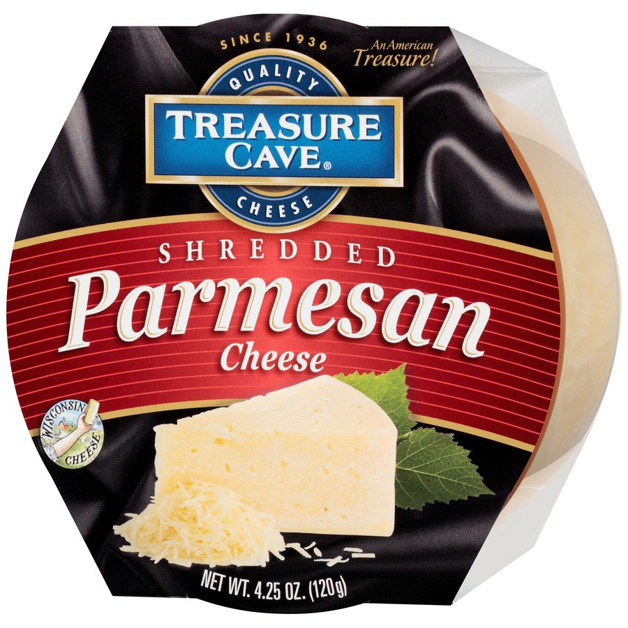 slide 2 of 5, Treasure Cave Shredded Parmesan Cheese, 4.25 oz