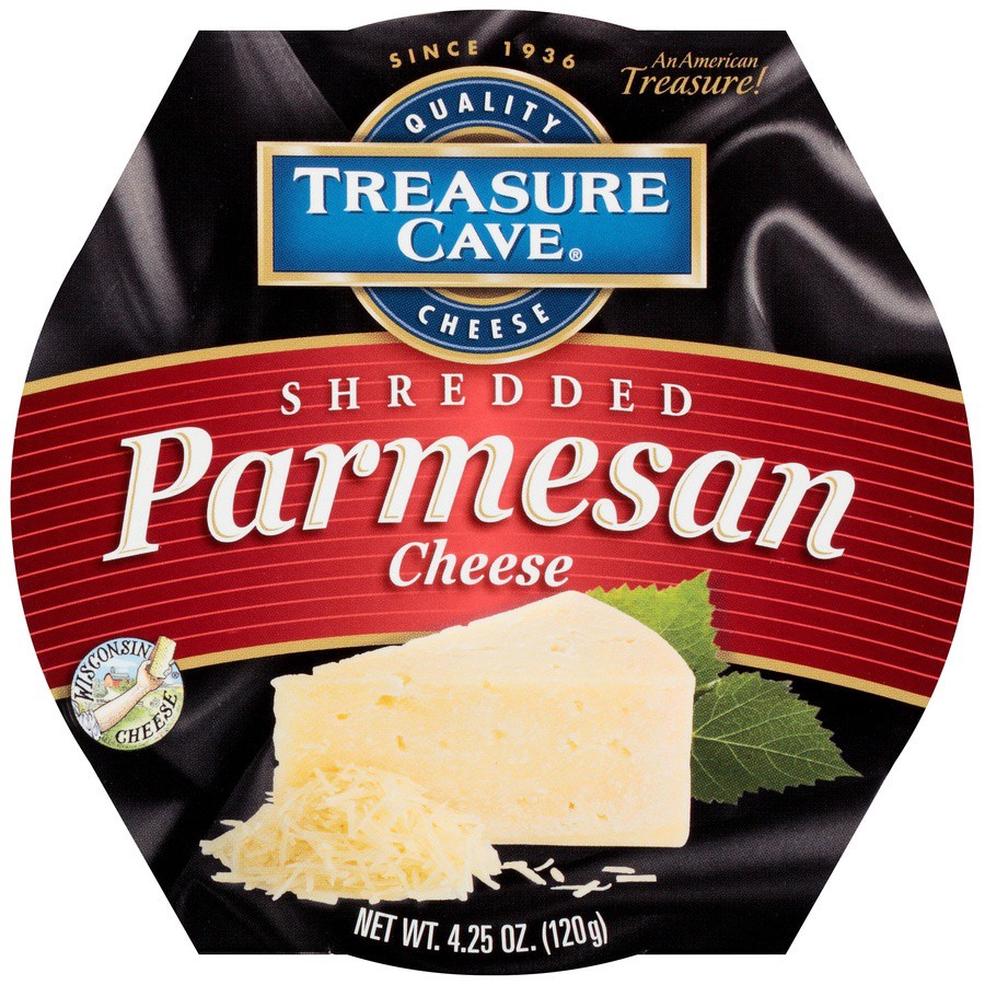 slide 1 of 5, Treasure Cave Shredded Parmesan Cheese, 4.25 oz