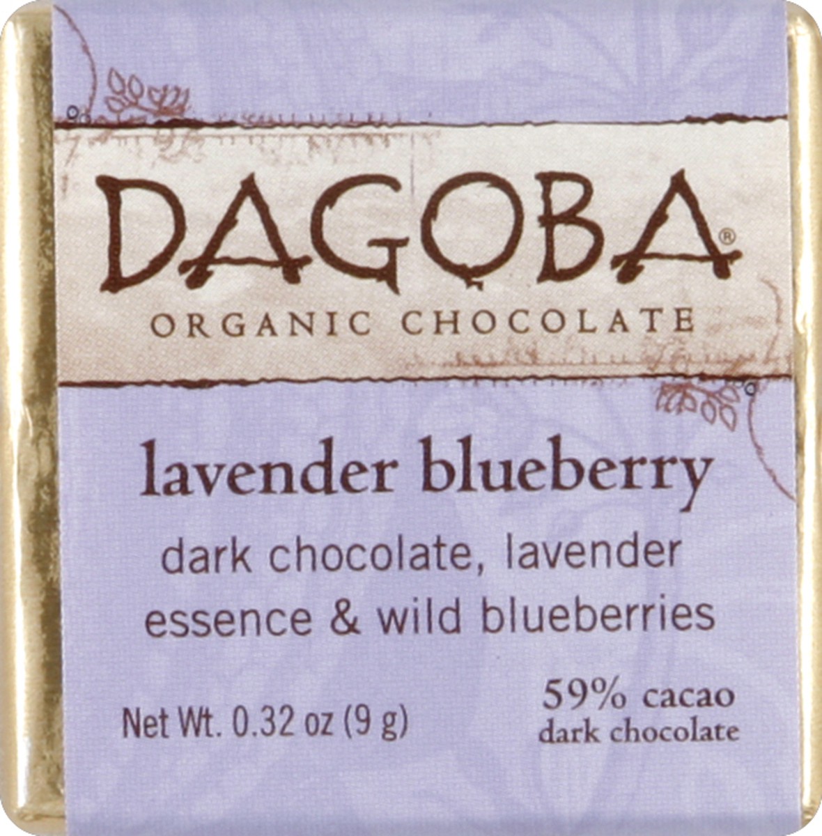 slide 1 of 6, DAGOBA Dark Chocolate 0.32 oz, 0.32 oz