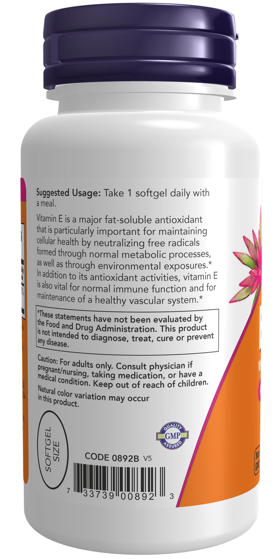 slide 2 of 4, NOW Vitamin E-400 With Mixed Tocopherols - 100 Softgels, 100 ct