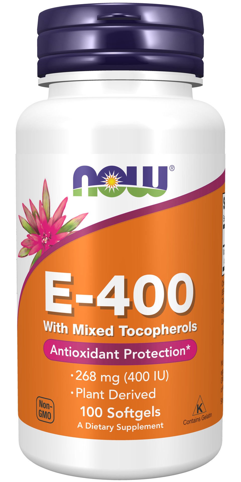slide 1 of 4, NOW Vitamin E-400 With Mixed Tocopherols - 100 Softgels, 100 ct
