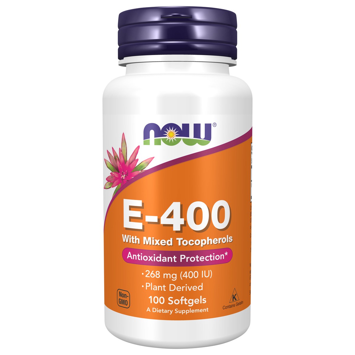 slide 1 of 4, NOW Vitamin E-400 With Mixed Tocopherols - 100 Softgels, 100 ct