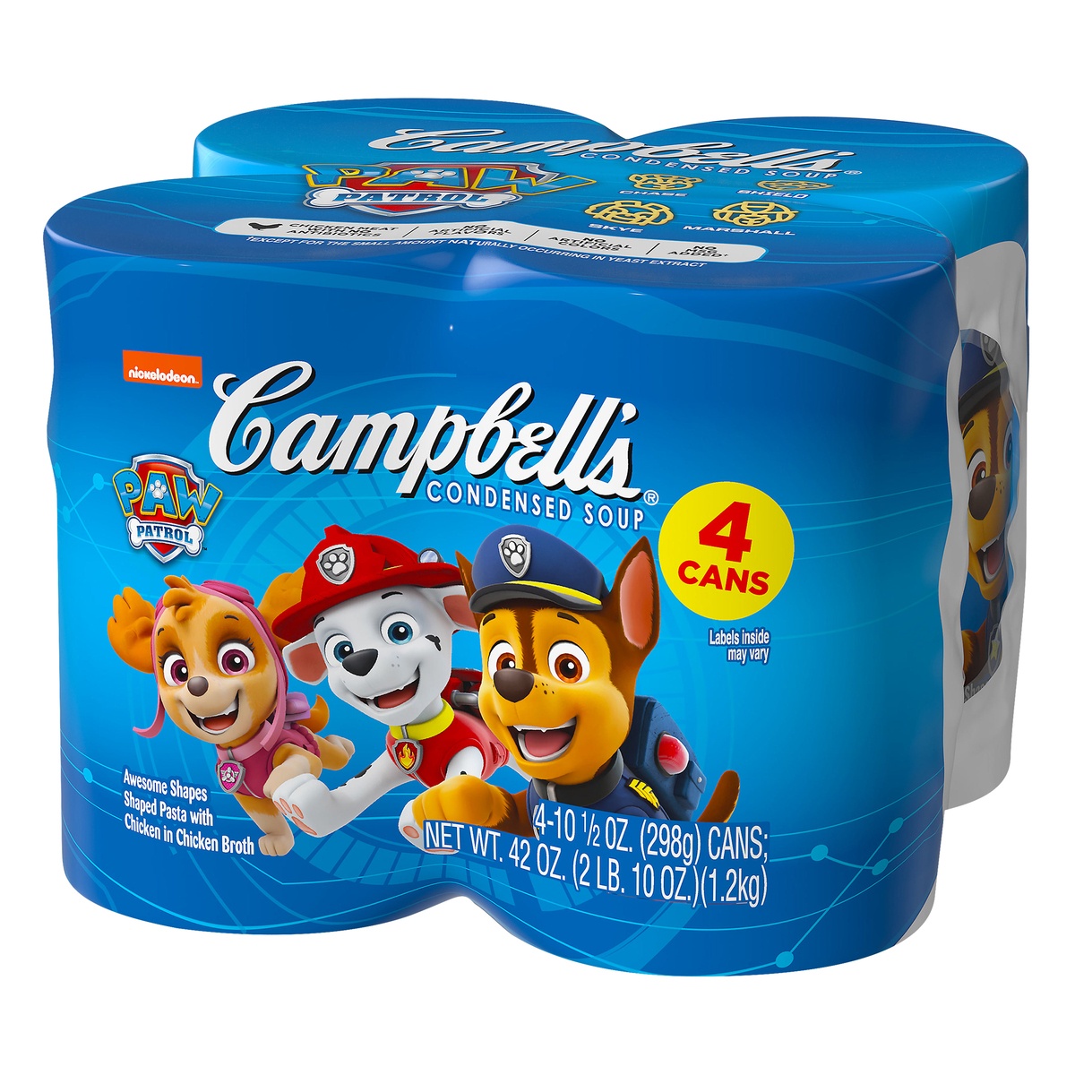 slide 3 of 10, Campbell's Paw Patrol Pasta Soup, 4 ct; 10.5 oz