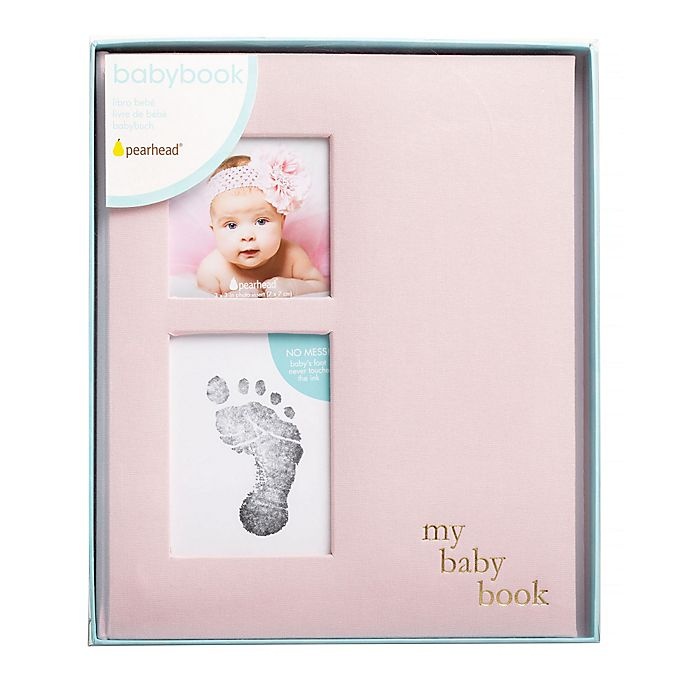 slide 10 of 10, Pearhead Baby Memory Book and Clean-Touch Ink Pad - Pink, 1 ct