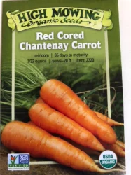 High Mowing Organic Seeds Chanten Carrot Red Core Seeds