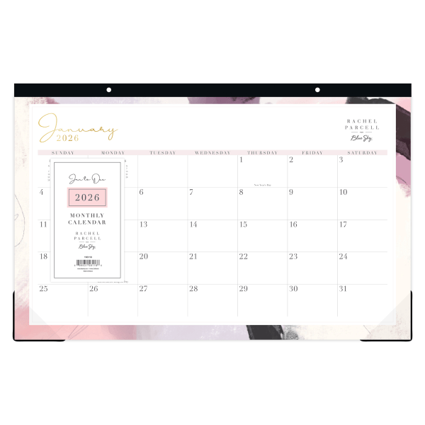 slide 2 of 2, Blue Sky 2026 Blue Sky Rachel Parcell Monthly Desk Pad Planning Calendar, 17"" x 11"", Quinn, January To December, 158118, 1 ct