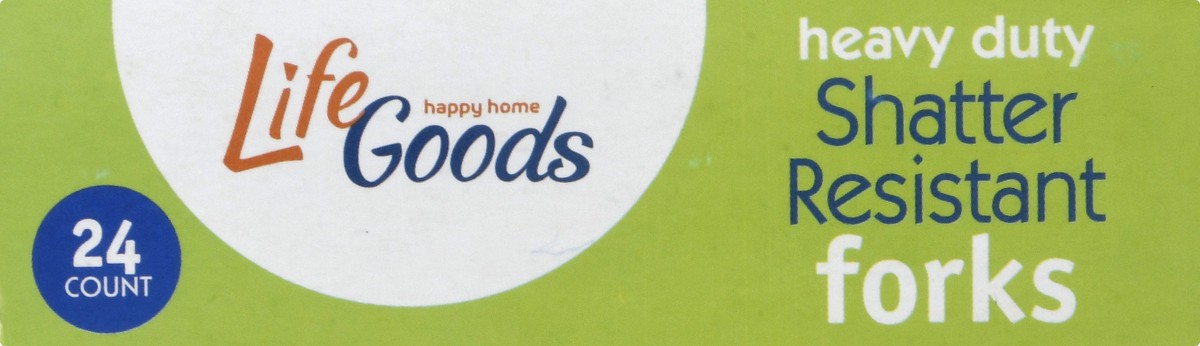 slide 7 of 11, Life Goods Heavy Duty Shatter Resistant Forks 24 ea, 24 ct